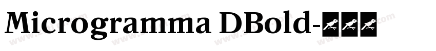 Microgramma DBold字体转换